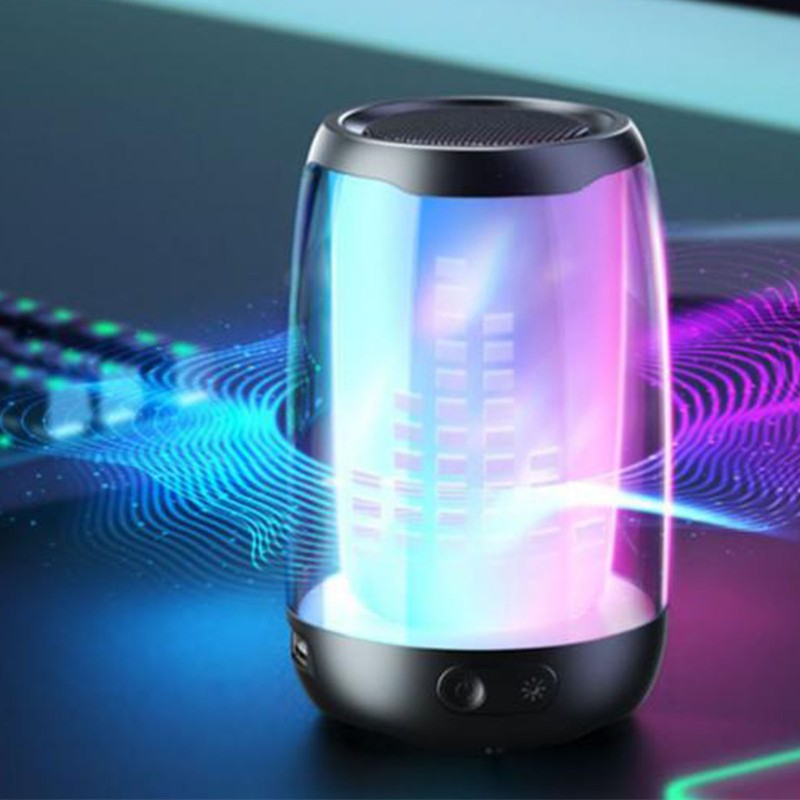 Portable Bluetooth Speaker with Night Light Multifunction LED Dazzling Night