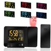 ALLOMN Digital Projection Alarm Clock, Indoor Outdoor Temperature, Weather Forecast,