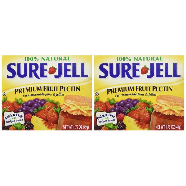 Sure Jell Premium Fruit Pectin For Homemade Jams And Jellies, 100% Natural 1.75 oz (2 Packs)