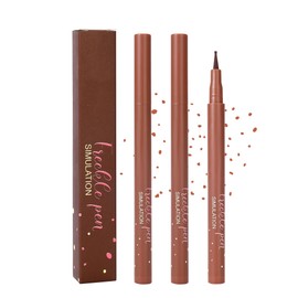 Liquid Freckle Pen, 2Pcs Coffee Brown Waterproof Long Lasting Natural Lifelike Fake Face Freckles, Quick Dry Vivid Faux Soft Dot Sopt Freck Pen Stamp, Skin Tattoo Summer Makeup Gift Kit for Women-04