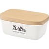 Lilly White Enameled Butter Case, White, Size: Approx. W15, D10,