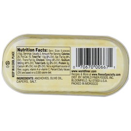 Reese Rolled Anchovies, 2 Ounce Tins (Pack of 10)