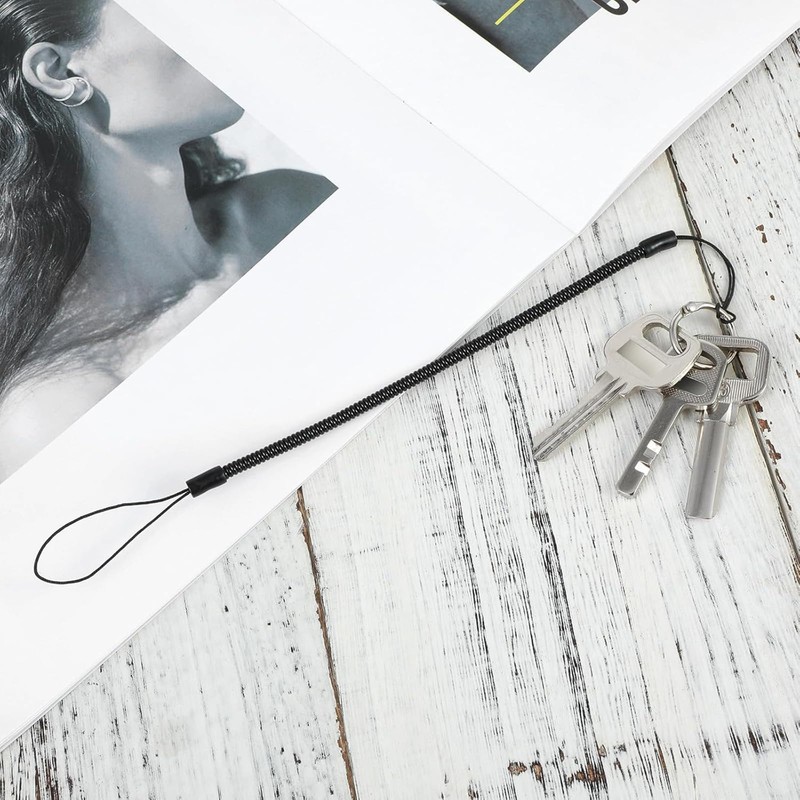 TOP-VIGOR 5Pcs Elastic Tether Lanyard, 3.7mm Dia x 200mm Retractable