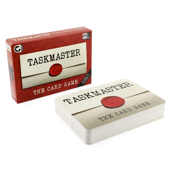 Ginger Fox Official Taskmaster CARD Game | Compete Against Family & Friends In Quick Play Tasks From The TV Show Hosted By Greg Davies & Little Alex Horne | Travel-Sized | For 3+ Players, Aged 8+
