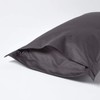 HOMESCAPES 1000 Thread Count Egyptian Cotton Grey Oxford Size Pillowcase