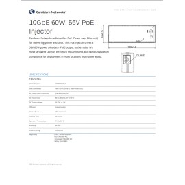 Cambium C000000L141A PoE 60W 56V 10GbE DC Injector