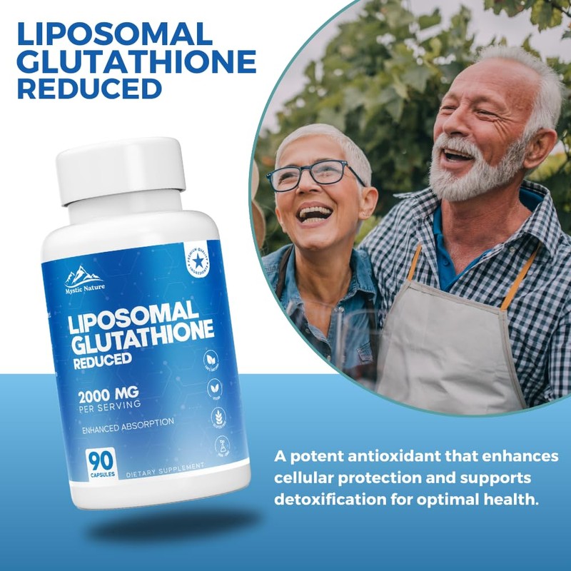 Liposomal Glutathione Reduced 90 Capsules | 2000 MG | Enhanced