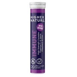 Higher Nature Immune Effervescent - Blackcurrant and Elderberry, 20 Tablets