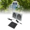 Topyond 15W Solar Panel Fan, Waterproof, Efficient Dual Fan Kit