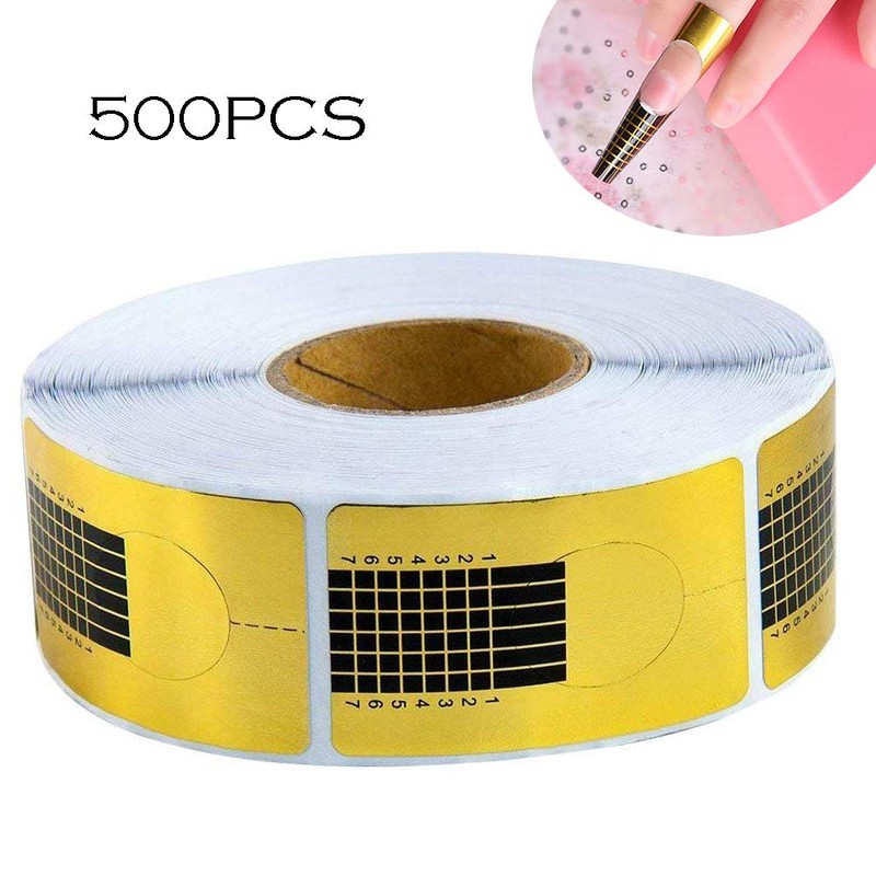 500 unidades de pegatinas de uñas de gel UV para