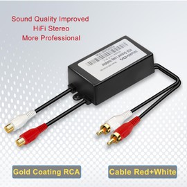 WisWinDa - Aislador de ruido RCA, eliminador de zumbido, aislador de ruido de bucle de tierra (no reduce graves), aislamiento de filtro de ruido de calidad de carcasa ABS para estéreo de alta