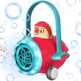 Arolo Bubble Machine, Automatic Bubble Blower with LED Lights, Musical Bubble Maker, Bubble Machine for Toddlers, Portable Bubble Toys for Indoor Outdoor Party Birthday