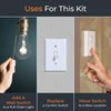 RunLessWire Simple Wireless Switch Kit, Self-Powered Rocker Switch, No Wire