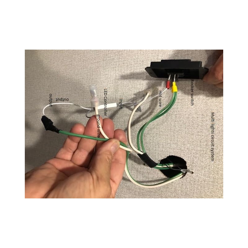 RV Lighting WS-01DC LED Controller with Lead Wire, 1 Pack