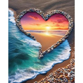 YALKIN Paint by Numbers Adults, Paint by Numbers, DIY Landscape with Brushes and Acrylic Paints, Hand Painted Oil Painting Canvas for Home Decor, Without Frame (40 x 50 cm)