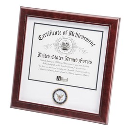 Allied Frame US Navy Certificate of Achievement Picture Frame with Medallion - 8 x 10 Inch Opening