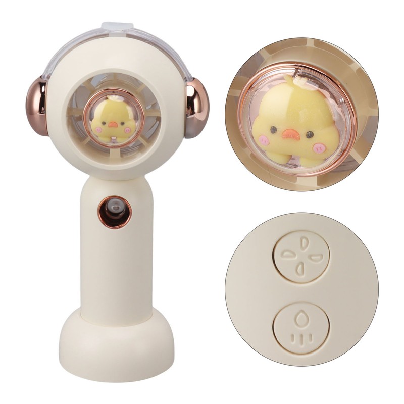 Lovely Handheld Misting Fan with Atomization Function USB Rechargeable Small