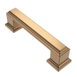 Alzassbg 10 Pack Champagne Bronze Cabinet Pulls, 3 Inch(76mm) Hole Center Cabinet Handles Kitchen Pulls for Cabinets and Drawer AL3071TGP