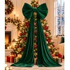 Oversized Velvet Christmas Bow with Long Tails, 15.75 x 70.8