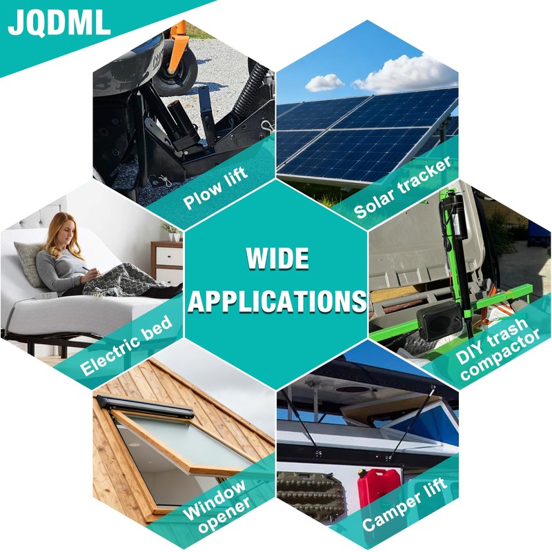 JQDML 24V 18 Inch Stroke Linear Actuator Heavy Duty 660lbs/3000N