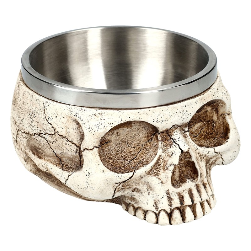 Pacific Giftware Skull Bowl with Stainless Steel Insert 350 ml