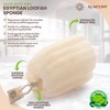 Almooni Egyptian Loofah Exfoliating Body Scrubber, Natural Real Egyptian Shower