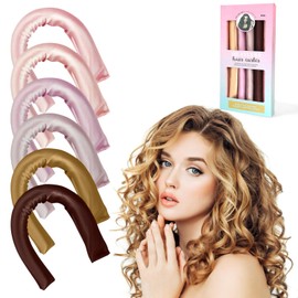 Rizador de pelo sin calor, rizadores sin calor 10 inch, rizador de pelo sin calor de seda, no daña el cabello, ondas naturales, rizos para dormir, rizador pelo sin calor en diferentes colores