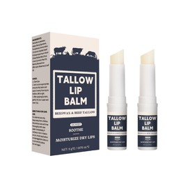 Tallow Lip Balm with Beeswax and Beef Tallow, Honey Flavour, 5g