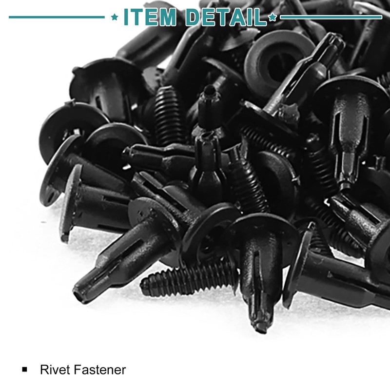 ACROPIX 50pcs Universal 11mm x 5mm Black Rivet Bumper Backing