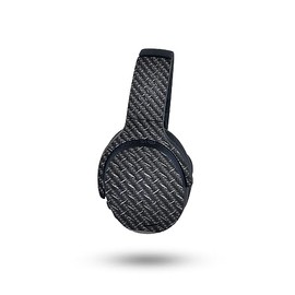 MightySkins Carbon Fiber Skin Compatible with Skullcandy Crusher ANC 2 - Black Diamond Plate | Protective, Durable Textured Carbon Fiber Finish | Easy to Apply