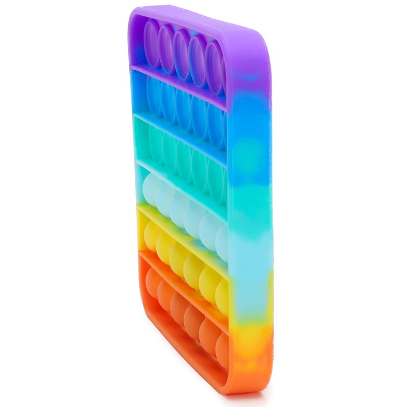 Toyland® Push Bubble Pop Bubble Sensory Fidget Toy (Rainbow Square)