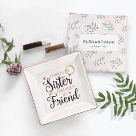 ElegantPark Chirstmas Gifts for Mom Ring Dish Birthday Gifts for Mom Jewelry Tray Mothers Day Gifts from Daughter Ring Dish Holder Remember I Love You Mom Thanksgiving Day Gifts Trinket Dish