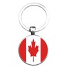 Art Attack Canada Canadian Flag Maple Leaf Keychain, Silver, Small