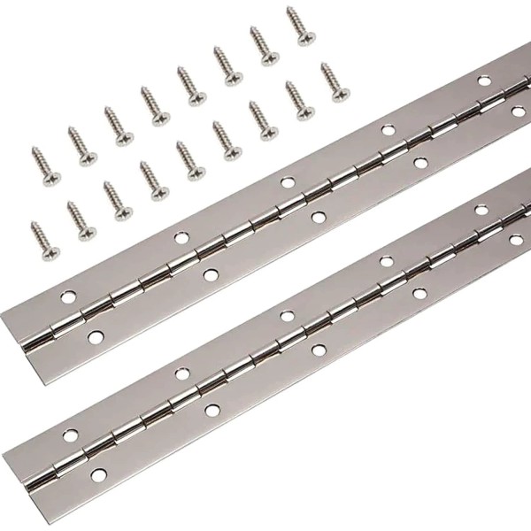 Motlopcu 12 Inch Continuous & Piano Hinges 2Pcs Stainless Steel