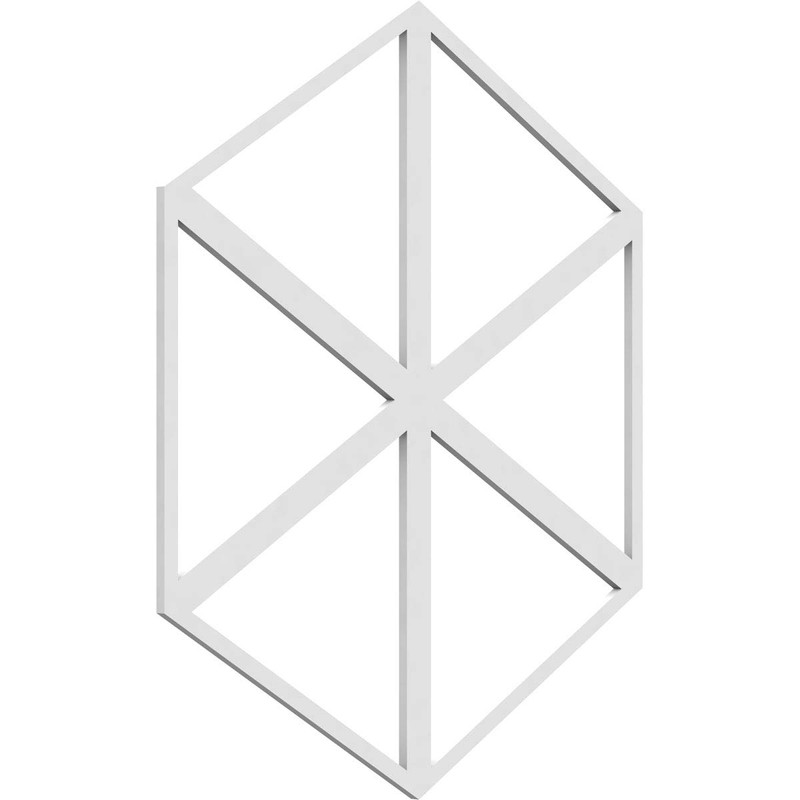 Ekena Millwork 23 3/8"W x 27 "H x 3/8"T Large