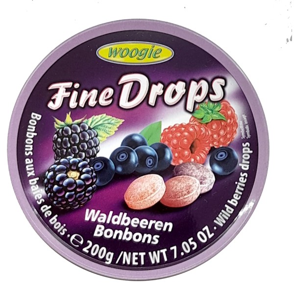 Woogie Wild Berry Sweets "Fine Drops" in Resealable 200 g