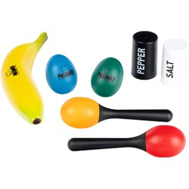 Nino Percussion 7 Piece Shaker Set for Classroom Music and Early Childhood Education — NOT Made in China — Durable Material, 2-Year Warranty (NINOSET13)