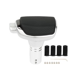 muge racing Gear Shift Knob, PU Leather Metal Automatic Car Gear Stick Shift Knob,P Black