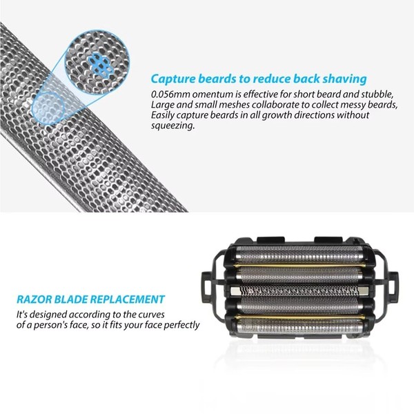 Zafina-UP Upgraded ES9181 F/S Spare Blade 5 Flute Blade Shavers