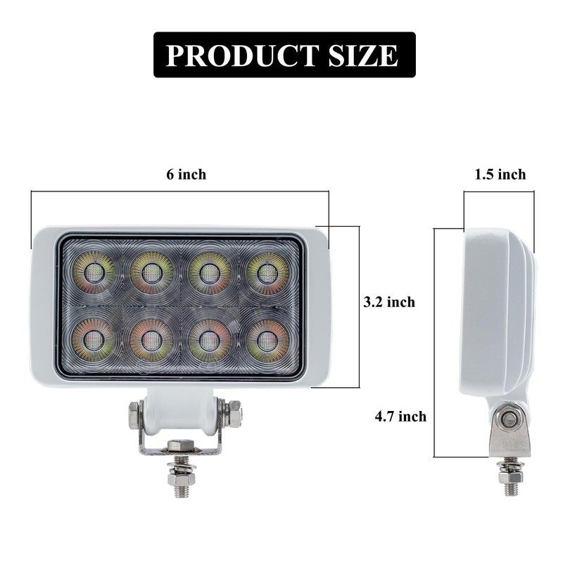 SMIXCTEK Waterproof LED Boat Light, RGBW Spreader and Deck/Dock Marine