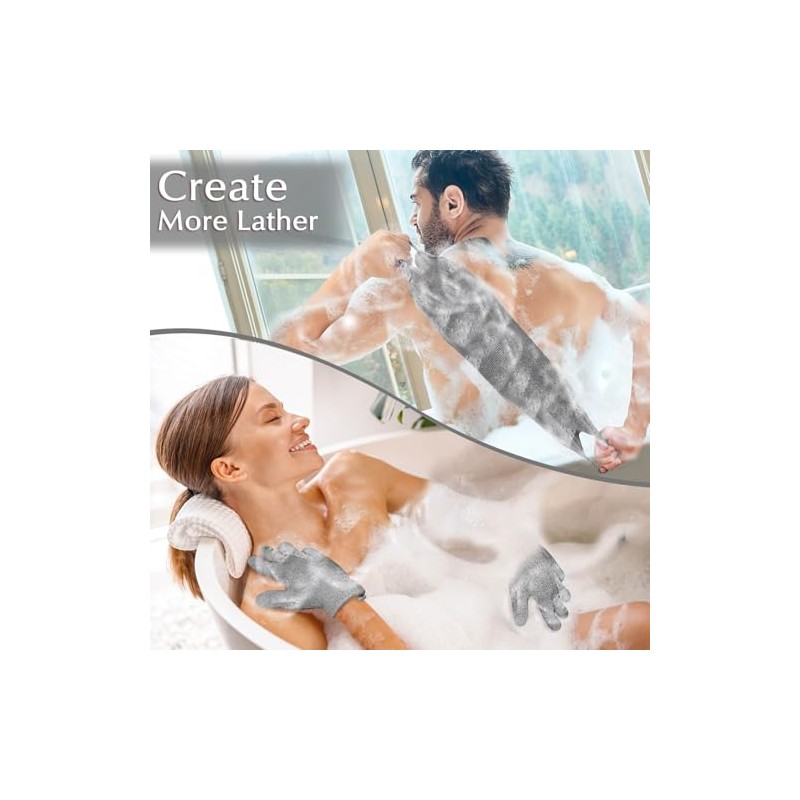 Anezus Que Obtendrás Paquete Viene Exfoliante Corporal Baño Par Guantes