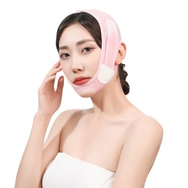 AAGWW Face Line Band Anti Wrinkle Chin Cheek Lifter Small Face Sagging Face Face Lifting Facelifting Beauty Tool (Package Includes: Face Slim Band, Pink, Enhanced Edition, 1 Piece)
