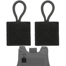 Terixe 2 Pack Mic Clips for Law Enforcement, Black Radio Mic Holders, Mic Clips for Law Enforcement Vest, Essential Law Enforcement Accessories