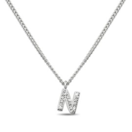 GD GOOD.designs Necklace with Letters Silver for Women, Skin-friendly Necklace with Initial Pendant, Silver 316L Stainless Steel Letter Chain – Valentine's Day Gift for Him and Her, Stainless Steel,