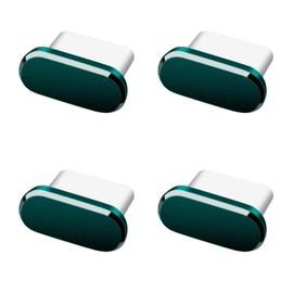 ALLVD Type C Cap Connector Cover Ultra Durable Protection Dustproof Cover Charging Port Connector Dust Plug 4pcs (Green)