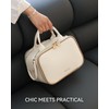 Prite Makeup Bag Cosmetic Bag Large Capacity Side Openings Travel