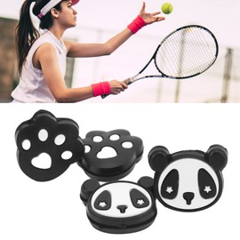 CHICIRIS Tennis Racket Shock Absorbers, 4 Pieces Silica Gel Tennis Racket Shock Absorbers, Cute Pattern, Portable Vibration Dampeners, Sports Accessories