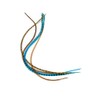 Real Feather Hair Extensions 5 Pack + Rings/Loop (Aqua Auburn)