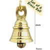 HIGHBIX Solid Brass Jingle Bells Set of 6 Hanging Harmony