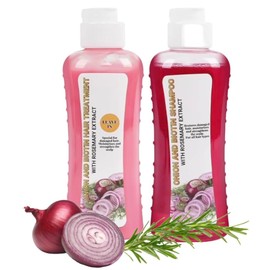 Onion And Biotin Hair Treatment, Onion Biotin and Rosemary Shampoo and Treatment Set, Silicone Free Shampoo and Treatment for All Hair Types, Conditioner Hair Care